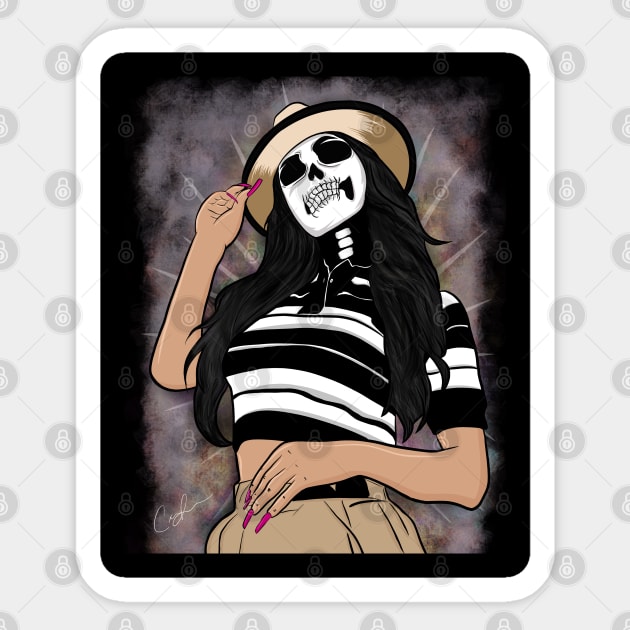 chola skull Sticker by Tha_High_Society